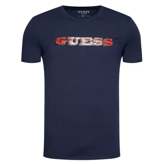 GUESS- TRICOU BLEUMARIN CU LOGO FRONTAL