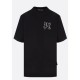 PALM ANGELS MONOGRAM REGULAR T-SHIRT – TRICOU NEGRU BUMBAC CU MONOGRAMĂ