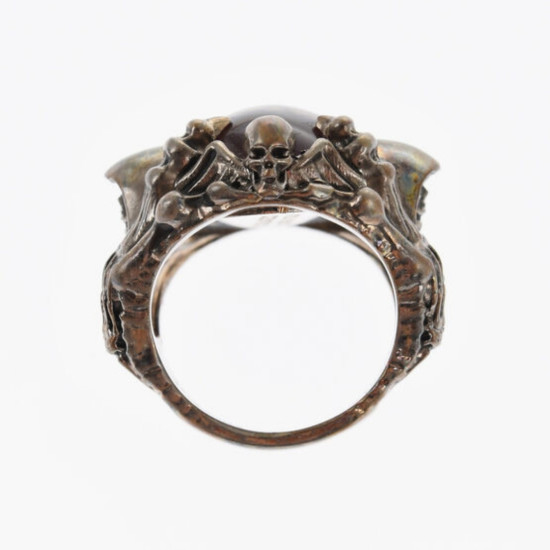 DSQUARED RED RING METALLO+RESINA 