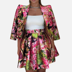 LES FEMMES BY BABYLON – COMPLEU FEMININ ELEGANT CU PRINT FLORAL