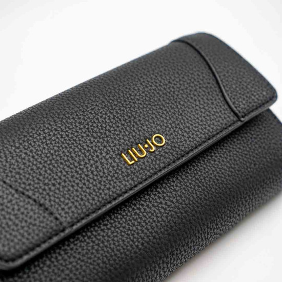 LIU JO PORTOFEL XL TRIFOLD NEGRU