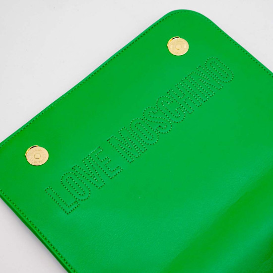 LOVE MOSCHINO QUILTED LOGO-PLAQUE SHOULDER BAG