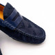 ARMANI MOCASINI BĂRBAȚI - MICROPERFORAȚI - PIELE ÎNTOARSĂ - NAVY