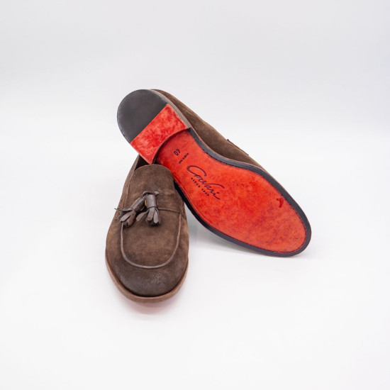 CORVARI - MOCASINI BĂRBAȚI - PIELE ÎNTOARSĂ - MARO (EBANO)