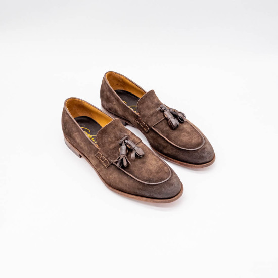 CORVARI - MOCASINI BĂRBAȚI - PIELE ÎNTOARSĂ - MARO (EBANO)