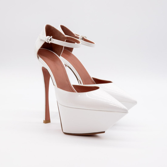 AMINA MUADDI PANTOFI CU PLATFORMĂ ANGELICA - ALBI