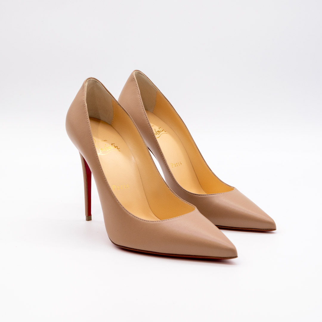 Christian Louboutin Miss Z 80 - Pantofi Stiletto Nude din Piele