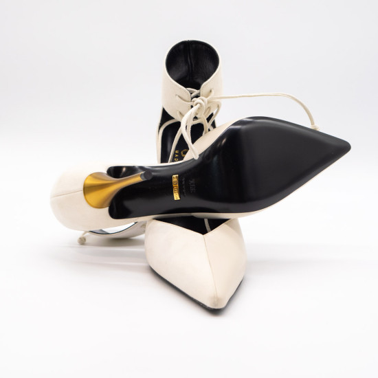 GUCCI ANKLE-CUFF PANTOFI DAMĂ ALBI