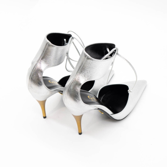 GUCCI ANKLE-CUFF PANTOFI DAMĂ ARGINTII