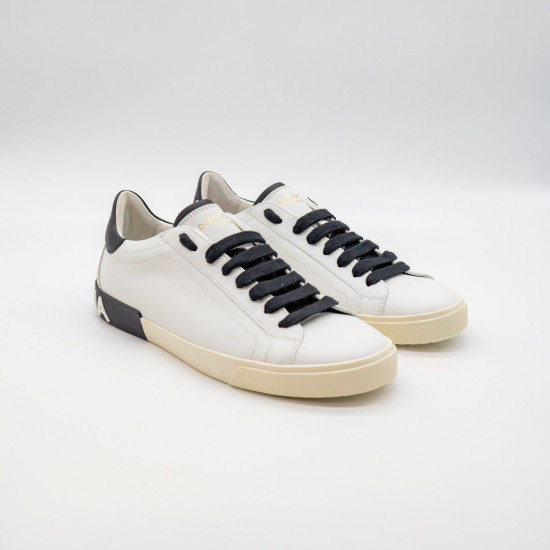 DOLCE & GABBANA PORTOFINO SNEAKERS - ALBI - PIELE NATURALĂ