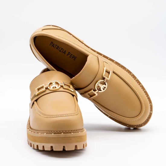 PATRIZIA PEPE - LOAFERS DAMĂ BEJ
