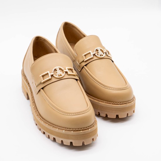 PATRIZIA PEPE - LOAFERS DAMĂ BEJ