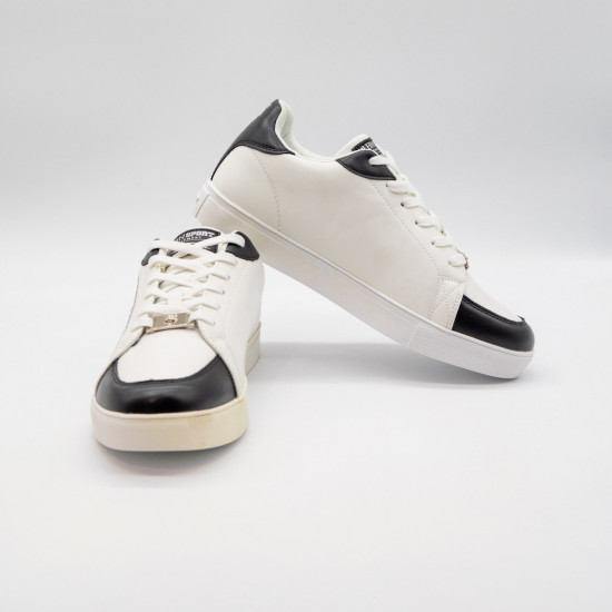 PHILIPP PLEIN MEN'S SPORT SIGNITURE LOGO WHITE SNEAKERS SIPS807