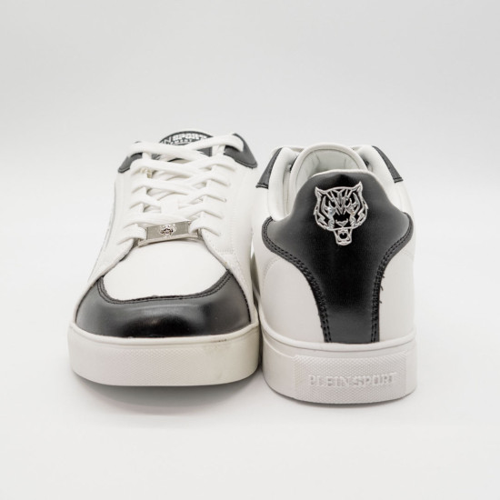 PHILIPP PLEIN MEN'S SPORT SIGNITURE LOGO WHITE SNEAKERS SIPS807