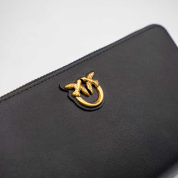 PINKO PORTOFEL DAMĂ PIELE NATURALĂ - NEGRU