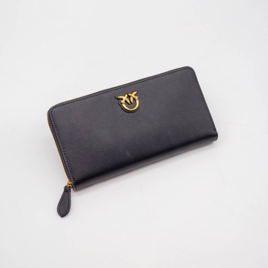 PINKO PORTOFEL DAMĂ PIELE NATURALĂ - NEGRU