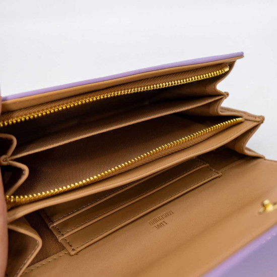 PORTOFEL DAMĂ LOVE MOSCHINO – PURPLE WALLET QUILTED