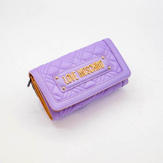 PORTOFEL DAMĂ LOVE MOSCHINO – PURPLE WALLET QUILTED