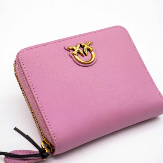 PINKO PORTOFEL DAMĂ DIN PIELE NATURALĂ – ROSA ANTICO (ROZ PASTEL)