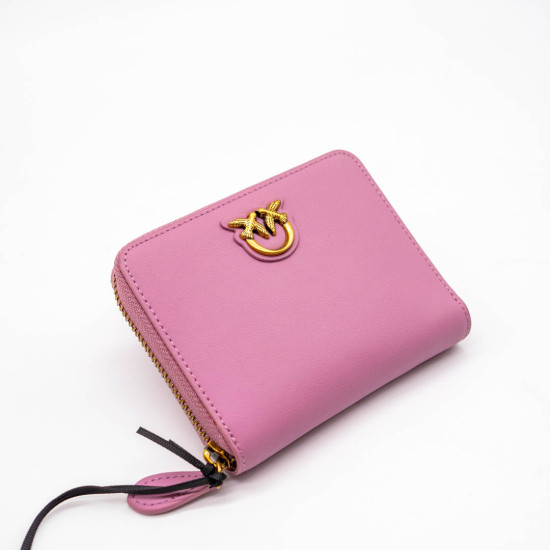 PINKO PORTOFEL DAMĂ DIN PIELE NATURALĂ – ROSA ANTICO (ROZ PASTEL)