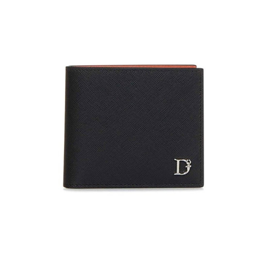 DSQUARED NATURAL LEATHER WALLET WITH COIN CASE