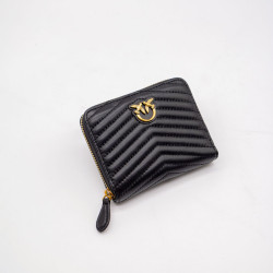 PINKO PORTOFEL TAYLOR PIELE NATURALĂ - NEGRU