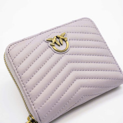 PINKO PORTOFEL PIELE NATURALĂ - GRIGIO PERLA