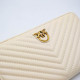 PORTOFEL PINKO RYDER ZIP AROUND L V QUIL PIELE NATURALĂ - BEIGE