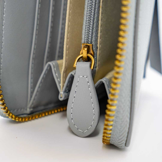 PORTOFEL PINKO RYDER PIELE NATURALĂ - GRI