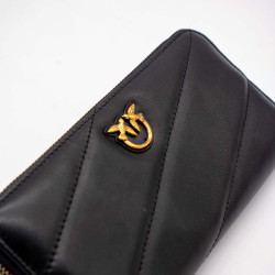 PORTOFEL PINKO RYDER PIELE NATURALĂ - NEGRU