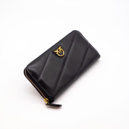 PORTOFEL PINKO RYDER PIELE NATURALĂ - NEGRU