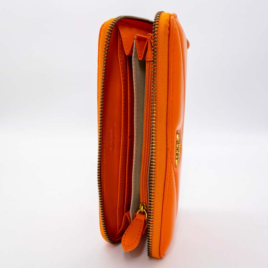 PORTOFEL PINKO RYDER PIELE NATURALĂ - PORTOCALIU