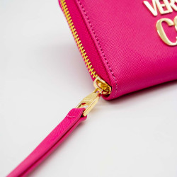 VERSACE JEANS COUTURE PORTOFEL DAMĂ ROZ - LOGO AURIU