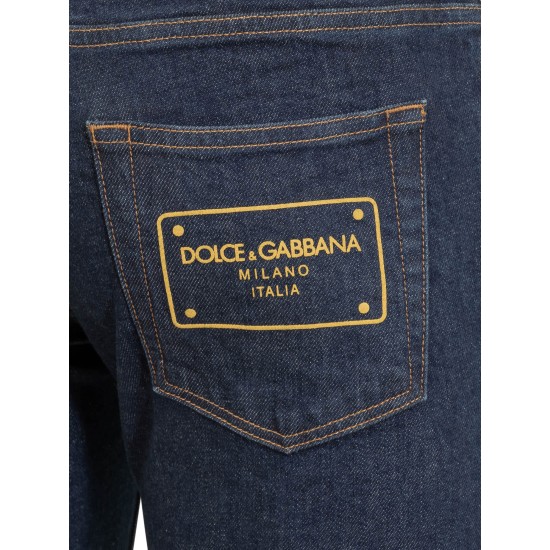 DOLCE & GABBANA LOGO DENIM JEANS IN BLUE DOLCE & GABBANA LOGO DENIM JEANS IN BLUE