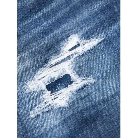 DSQUARED2 DISTRESSED COTTON JEANS