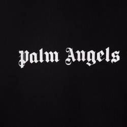 PALM ANGELS COTTON CREW-NECK SWEATSHIRT BLACK-WHITE – BLUZĂ NEAGRĂ BUMBAC CU LOGO