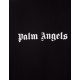 PALM ANGELS COTTON CREW-NECK SWEATSHIRT BLACK-WHITE – BLUZĂ NEAGRĂ BUMBAC CU LOGO
