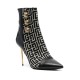 BALMAIN RONI MONOGRAM JACQUARD ANKLE BOOTS