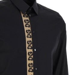 DOLCE & GABBANA- CĂMAȘĂ NEAGRĂ CU DETALIU ANIMAL PRINT DOLCE & GABBANA- CĂMAȘĂ NEAGRĂ CU DETALIU ANIMAL PRINT