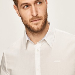 GUESS – CAMASĂ ALBĂ CU MÂNECĂ LUNGĂ ȘI DETALIU ALBASTRU INTERIOR