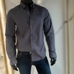 GUESS MEN'S SHIRT GREY LOS ANGELES