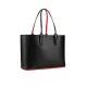 CHRISTIAN LOUBOUTIN CABATA SMALL TOTE BAG BLACK LEATHER