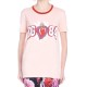 DOLCE & GABBANA WOMEN'S PRINTED COTTON JERSEY T-SHIRT PINK "84" DOLCE & GABBANA WOMEN'S PRINTED COTTON JERSEY T-SHIRT PINK "84"