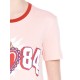 DOLCE & GABBANA WOMEN'S PRINTED COTTON JERSEY T-SHIRT PINK "84" DOLCE & GABBANA WOMEN'S PRINTED COTTON JERSEY T-SHIRT PINK "84"