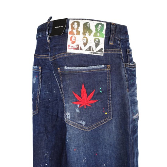 DSQUARED DARK BOB WASH TRAVEL JEANS
