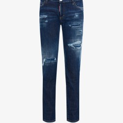 DSQUARED DARK RIPPED WASH JENNIFER JEANS