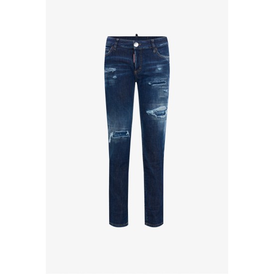 DSQUARED DARK RIPPED WASH JENNIFER JEANS