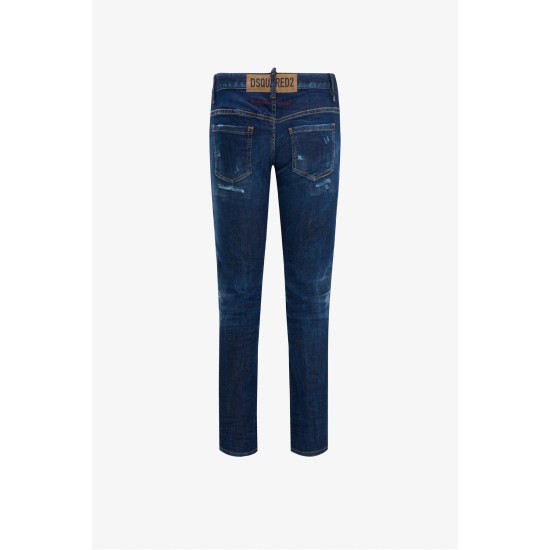 DSQUARED DARK RIPPED WASH JENNIFER JEANS