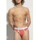 DSQUARED MEN'S BRIEF RED WITH LOGO COTTON STRETCH