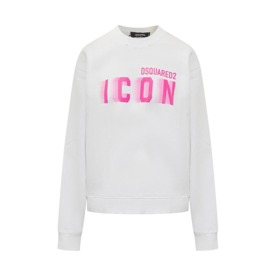 DSQUARED SWEATSHIRT-BRUSHED WHITE